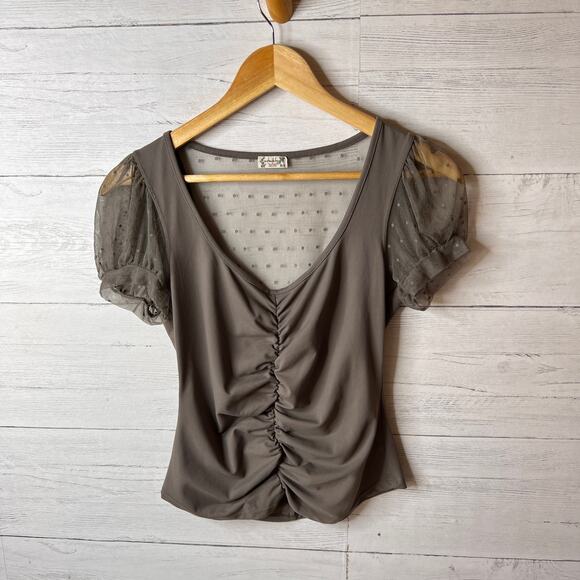 Revolve Free People Intimately Top Womens Size Small Taupe Blush Up Cami Ruched - Picture 4 of 16